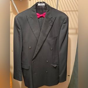 Ralph Lauren double breasted pinstripe suit. Comes with the matching pants SZ L